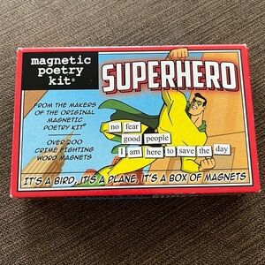 Magnetic poetry kit superhero
